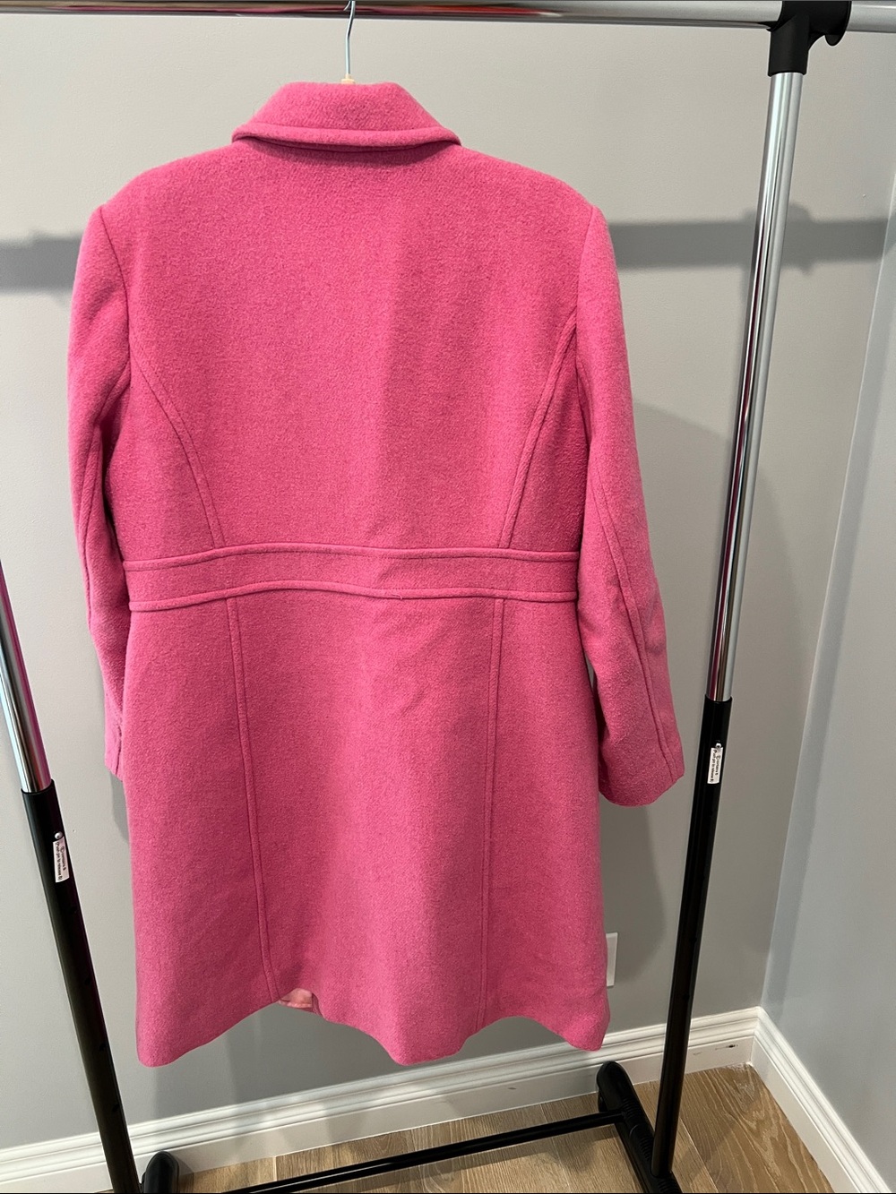 J. Crew Pink Wool-Blend Single-Breasted Pea Coat - Picture 2 of 4